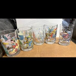 Disney Vintage Character Glasses Set - Multicolor